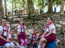 schoolgirls at their break