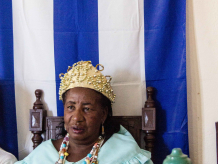 Queen of a religious dance event